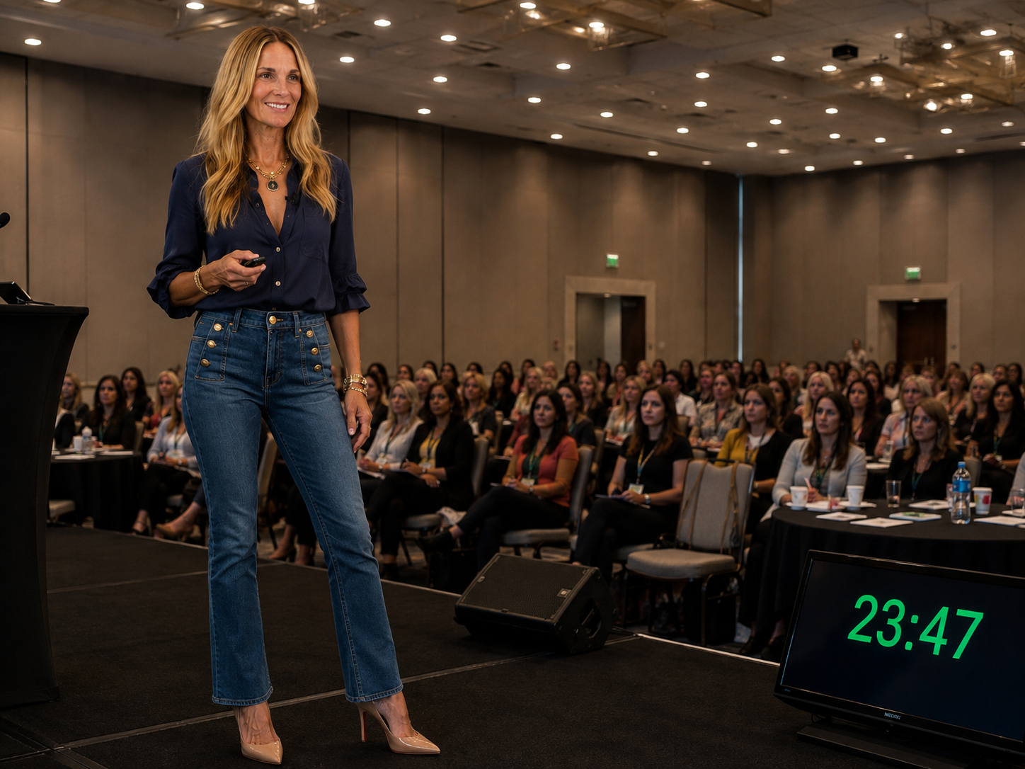 Misti Bruton speaking to a room of real estate agents